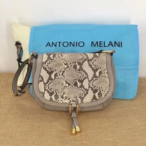 Antonio Milani Leather Reptile Flap Bag